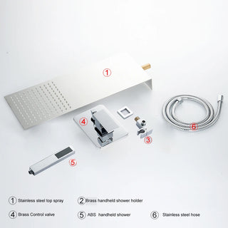 Circe - Wall Mounted Modern Thermostatic Shower Set