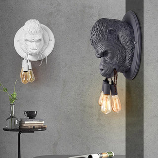 Kolja - Gorilla Head Hanging Bulb Wall Light