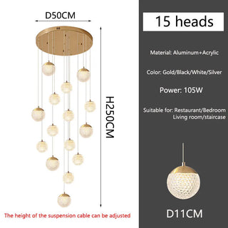 Heloisa - Spiral Hanging Ceiling Pendant Chandelier