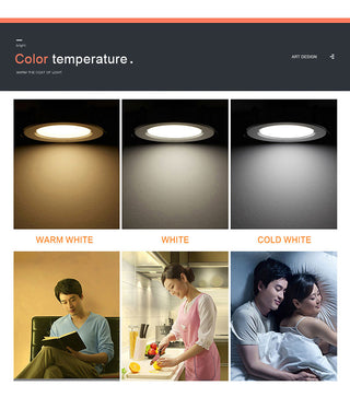 Dover - Modern Round White/Gold Ceiling Spotlight Downlight