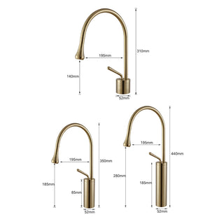 Swan - 360° Swivel Basin Faucet, Water Drop Design, Single Handle, Chrome Finish, Brass Material