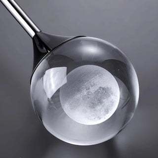 Slob - Modish LED Trapped Moon Pendant with Clear Rock Crystal Shade and Soft Light Temperature