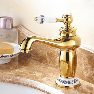 Ambrosio - Hot/Cold Retro Porcelain Single Lever Basin Tap