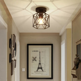 Solberg - Modern Metal Cage Pendant Ceiling Light