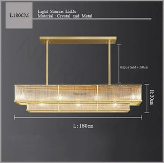 Lunaria - Luxury Suspension Luminary Round & Linear  Crystal Chandelier