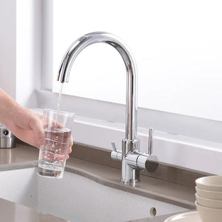 Maryjo - Deck Mounted Hot/Cold Mixer Dual Handle Tap