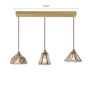 Nanterre - Nordic Glass Copper Tulip Hanging Pendant Ceiling Light