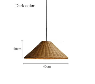 Clifton - Woven Rattan Pendant Light Wicker Cone Lamp Shade