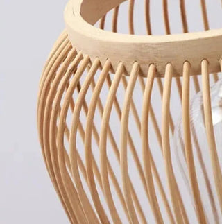 Rafah - Scandinavian Handwoven Bamboo Hanging Round Rattan Ceiling Light