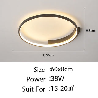 Nirgua - Modern Flush Mount Circular Rimmed Ceiling Light