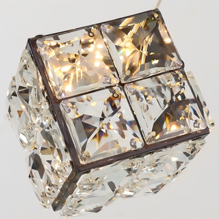 Abby - Crystal Square Box Gold Ceiling Chandelier