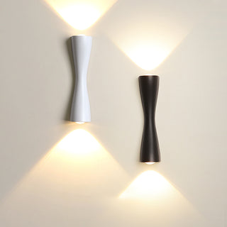 Griffy - Outdoor LED Up/Down Modern Curved Wall Light