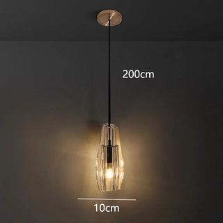 Adam - LED Glass Crystal Modern Pendant Ceiling Light