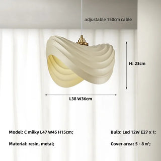 Lisbon - Minimalist Macron Droplight Hanging Patterned Shade Pendant Light