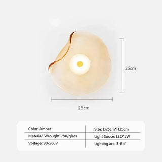 Tinsley - Modern Folded Coloured Glass Egg Wall Light