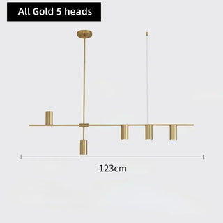 Martina - Modern Multi Light Cross Bar Gold Ceiling Light Chandelier