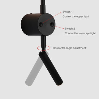 Stephens -Modern LED Black Reading Wall Light Bar