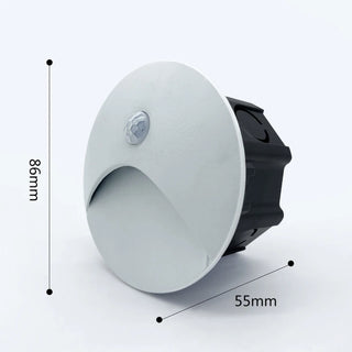 Corinne - Round Stair Aisle Motion Sensor Wall Light- Round Stair Aisle Motion Sensor Wall Light - Round Embedded Stair Aisle Motion Sensor Wall Light