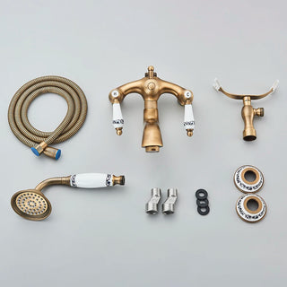Gyles - Vintage Wall Mounted Bathtub Tap & Handheld Shower Set