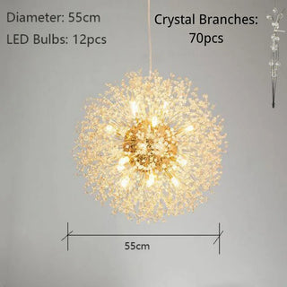 Acura - Dandelion Wire LED Rectangle Base Hanging Chandelier