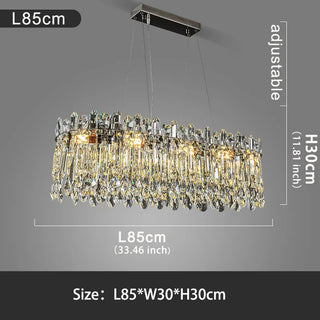 Rafale - Stainless Steel Modern Crystal Pendant Chandelier