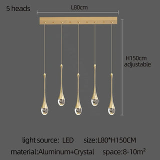 TearDrop - Crystal Chandelier Modern LED Ceiling Light