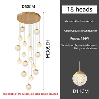 Heloisa - Spiral Hanging Ceiling Pendant Chandelier