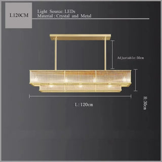 Lunaria - Luxury Suspension Luminary Round & Linear  Crystal Chandelier