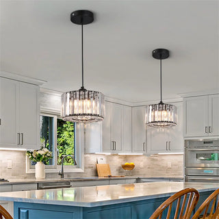 Elshan - Patterned Glass Shade Hanging Pendant Ceiling Light