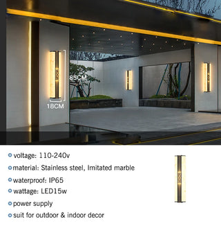 Jaspar - Marble Style Outdoor LED Wall Light Bar
