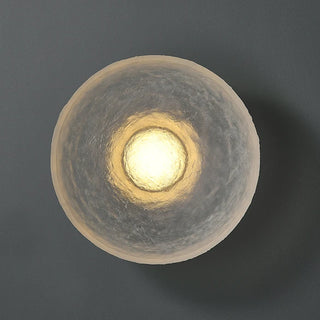 Bellamy - Postmodern Round Transparent Dish Glass Wall Light