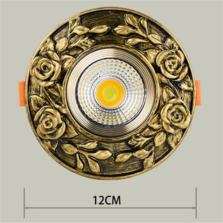 Tanglin - Retro Gold Patterned European LED Ceiling Downlight