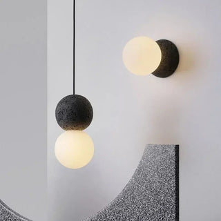 Kuala - LED Double Ball Black Hanging Ceiling Pendant Light