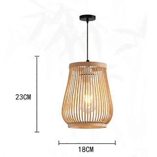 Rafah - Scandinavian Handwoven Bamboo Hanging Round Rattan Ceiling Light