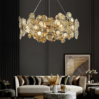 VetraGlow - Modern Round Ball Glass Hanging Chandelier