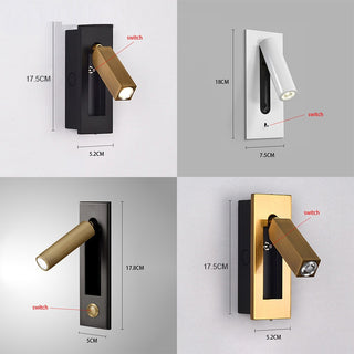 Magaly - Modern Rotating LED Wall Rectangle Reading Wall Light