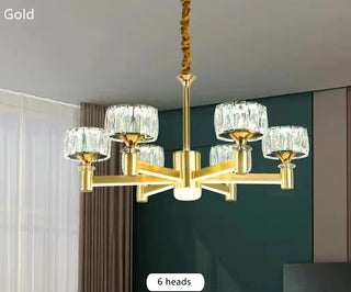 Nagina - Modern Gold Crystal Round Ceiling Chandelier