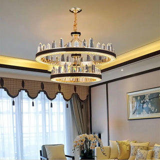 Stellara - Ice Crystal Luxury Round Hanging Lamp