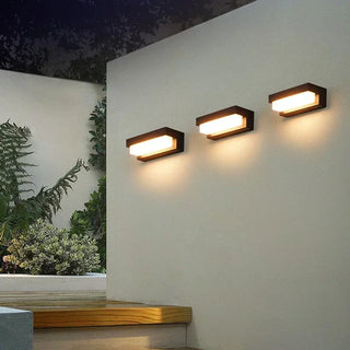 Owayne - Modern Minimalist Solar Waterproof Rectangular ABS Acrylic LED Wall Lamp
