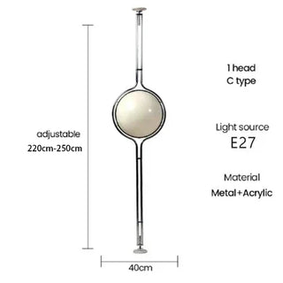 Corvella - Chrome Acrylic Ball Floor Lamp