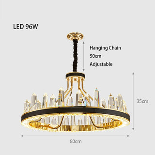 Stellara - Ice Crystal Luxury Round Hanging Lamp