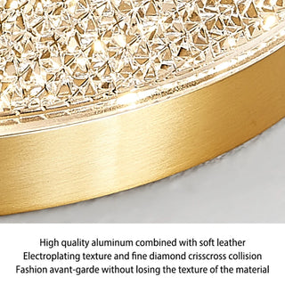 Zeila - Modern Round Gold Crystal Flush Mount Ceiling Light