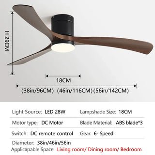 Abidan - Remote Ceiling Light Fan 3 Blade