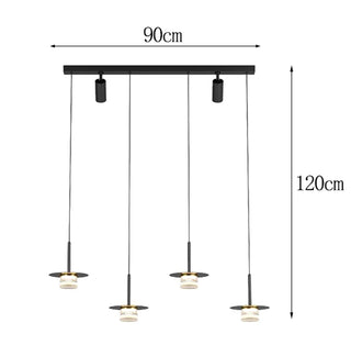 Borama - Modern Industrial Multi Head Black Hanging Pendant Ceiling Light