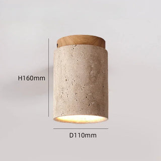 Algiers - Marble Stone Wood Ceiling/Wall Light