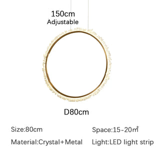 Gita - Modern Round Crystal Ceiling Chandelier
