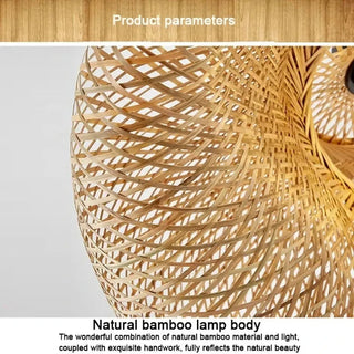 Almonte - Handcrafted Vintage Bamboo Weaving Hanging Pendant Light