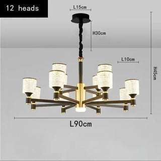 Nagina - Modern Gold Crystal Round Ceiling Chandelier