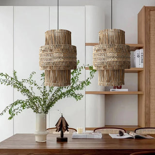 Maelle - Hand-Woven Wicker Pendant Ceiling Light