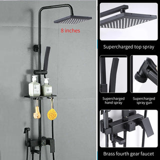 Atticus - Rainfall Wall Mounted Height Adjustable Shower Set